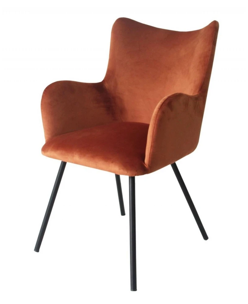 Velvet and Modern Dining Chair for Stylish Kitchen or Dining Room Seating