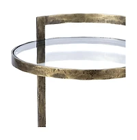 Transparent Glass Round Side Table – Modern Home Accent