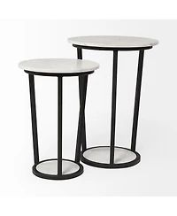 Chic Round Marble Side Table – Ideal for Sofa or Bedside Use