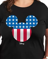 Hybrid Apparel Plus Disney Mickey Flag Head Graphic T-Shirt