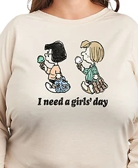 Hybrid Apparel Plus Peanuts Need a Girls Day Graphic Pullover T-Shirt