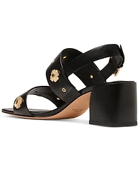kate Spade new york Women's Flower Studded Block Heel Sandals