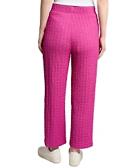 Jones New York Petite Textured Pull-On Wide-Leg Pants