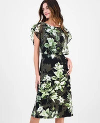 Connected Women's Chiffon-Bodice A-Line Dress