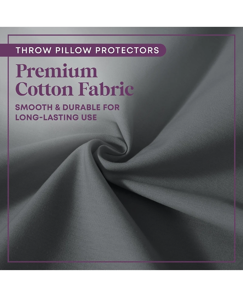 Circles Home, 100% Cotton Zippered Pillow Protector 4 Pack