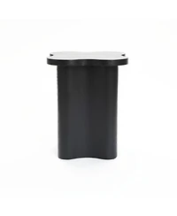 LuxenHome Black Modern Cloverleaf Mdf Wood Side Table