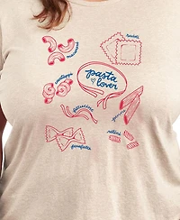 Hybrid Apparel Plus Pasta Lover Graphic Crew Neck T-Shirt