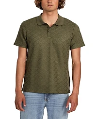 Guess Men's Logan Short Sleeve Knit Polo Shirt