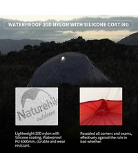 Naturehike 2 Person Tent Lightweight Backpacking Tent with Footprint - Free Standing Ultralight Camping Hiking Backpack Tents