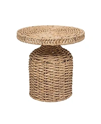 Creative Co-op 18.2" Water Hyacinth Hand-Woven Round Table