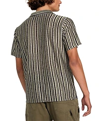 Guess Men's Wyatt Short Sleeve Striped Button-Front Camp