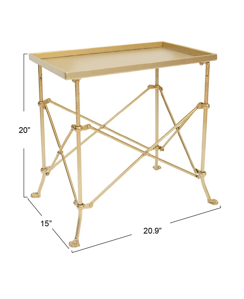 Creative Co-op 14.9" Metal Vintage Rectangular End Table