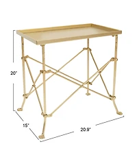 Creative Co-op 14.9" Metal Vintage Rectangular End Table