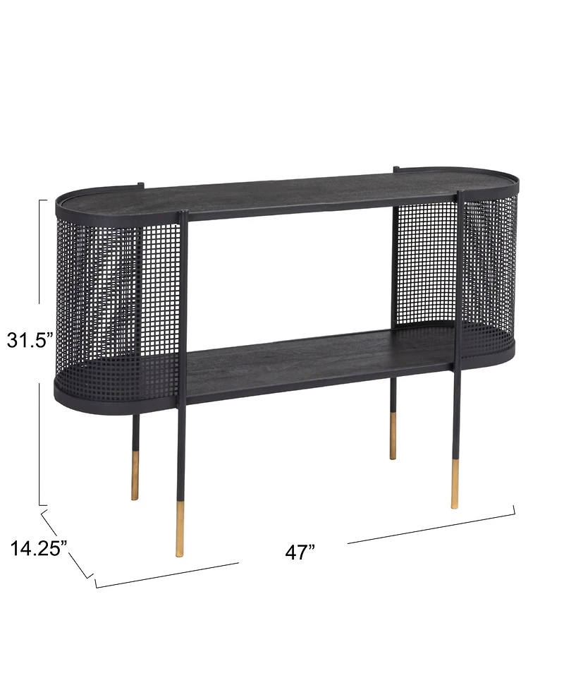 Creative Co-op 14.2" Metal Sleek Modern Console Table