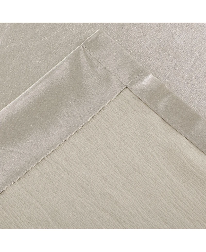 Kate Aurora 1 Piece Beige Regency Lux Rod Pocket Semi Sheer Window Curtain Panel