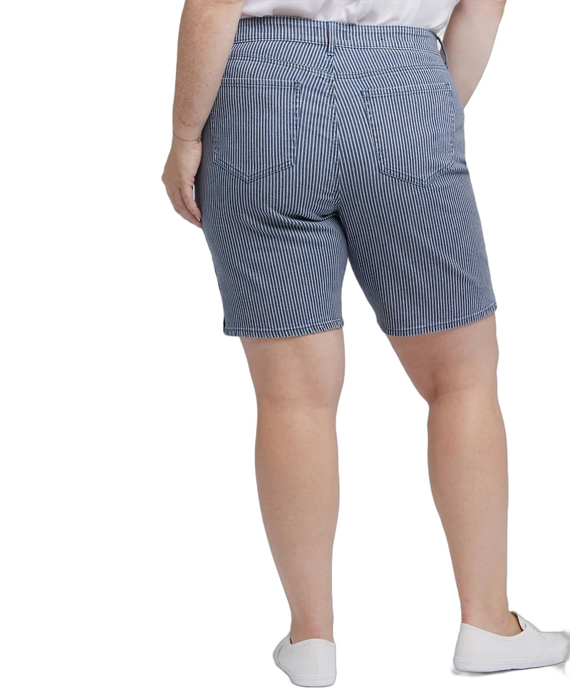 Nydj Plus Ella Denim Shorts with Side Slits