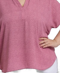 Nydj Plus Becky Short Sleeved Top