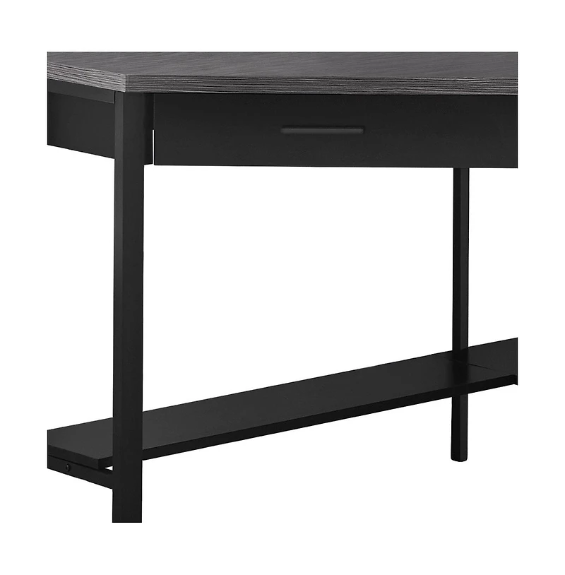 Corner Computer Desk 42" Sturdy Wood and Metal Frame for Home or Office Use