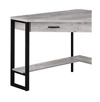 Corner Computer Desk 42" Sturdy Wood and Metal Frame for Home or Office Use