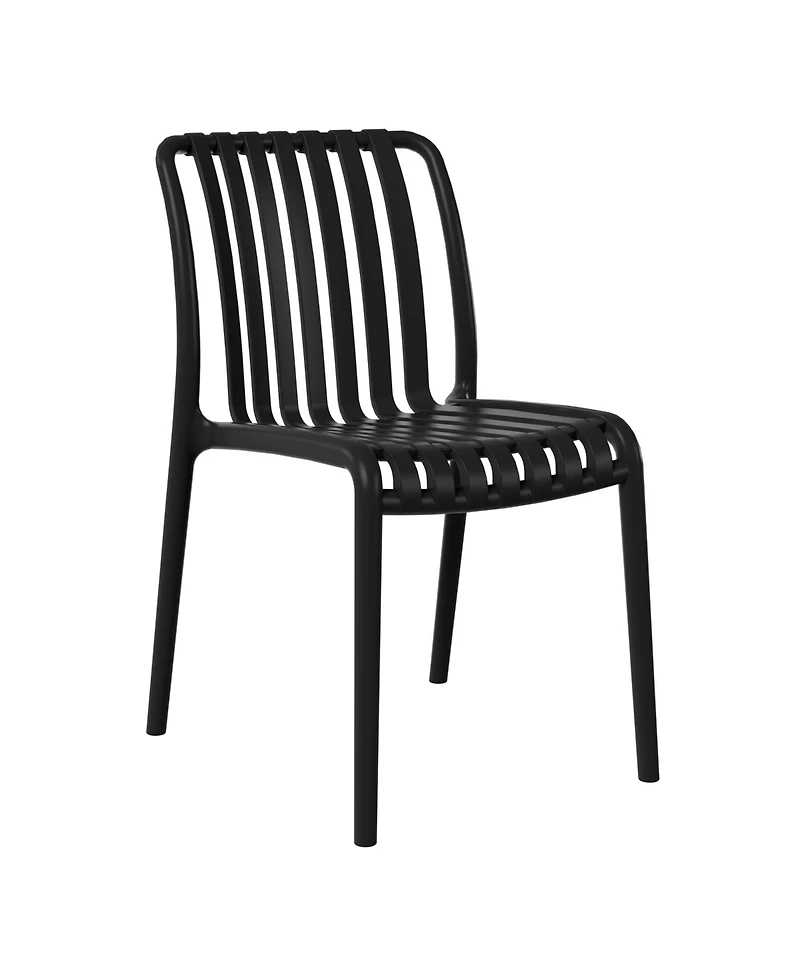 3-Piece Outdoor Patio Bistro Balcony Furniture Set With Stackable Chairs