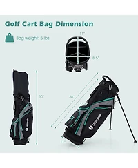 11 Pieces Complete Golf Club Package Set-Green