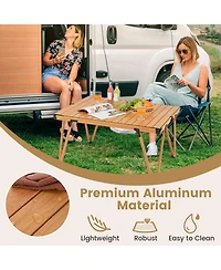Folding Camping Table Picnic with Storage Bag and Waterproof Desktop