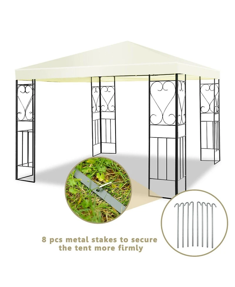 10 x 10 Feet Patio Gazebo Canopy Tent Garden Shelter