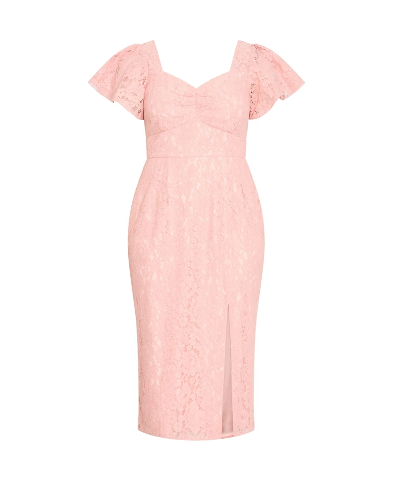 City Chic Plus Maisie Lace Midi Dress