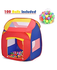 Portable Kid Play House Toy Tent with 100 Balls
