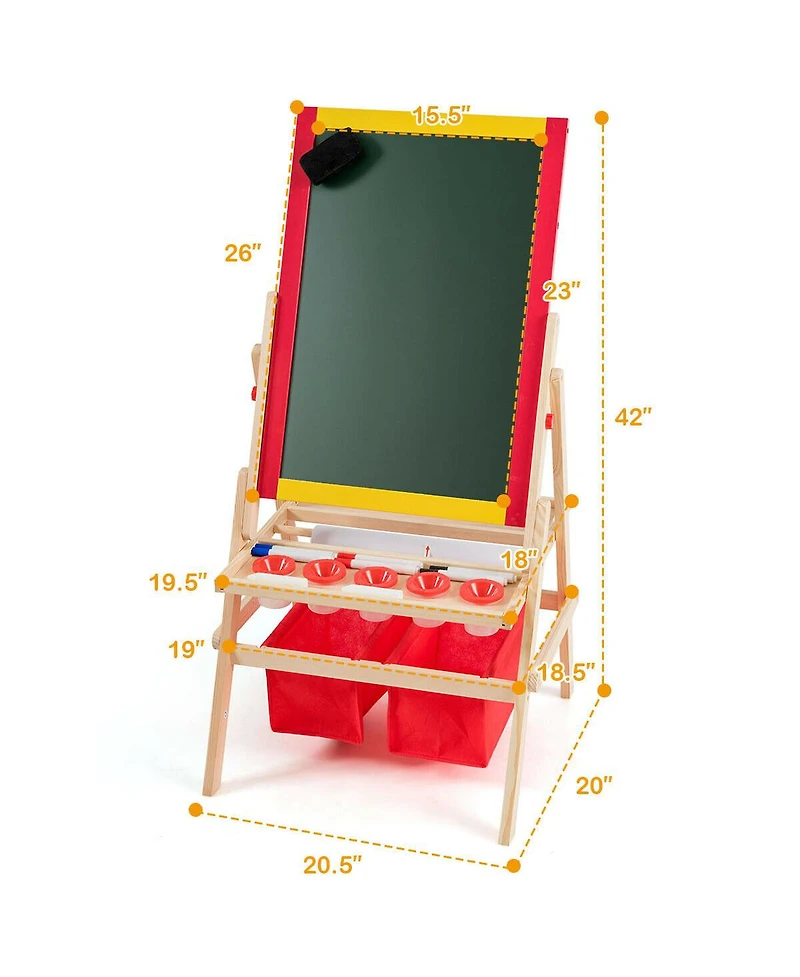Flip-Over Double-Sided Kids Art Easel