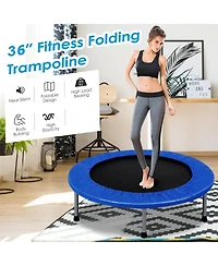 36 Inch Mini Folding Trampoline Portable Recreational Fitness Rebounder
