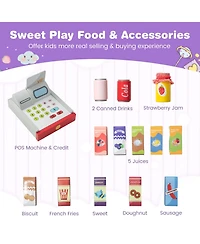 Kids Grocery Store Playset with Cash Register Pos Machine
