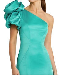 Mac Duggal Women's Off the Shoulder Bustier Satin Mermaid Gown