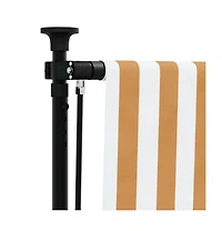 Outdoor Roller Blind Orange and White 47.2"x106.3" Fabric&Steel