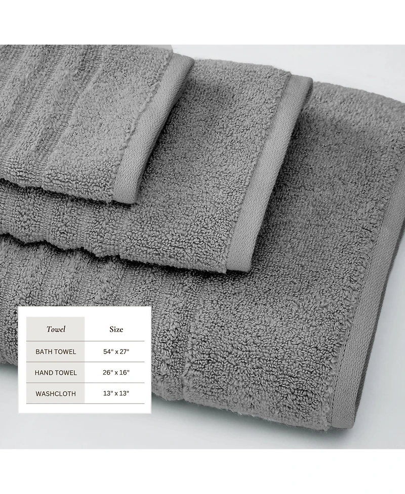 Linery & Co. Luxury 100% Combed Cotton 6-Piece Bath Towel Set