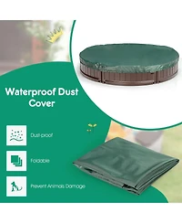 Sandbox with Built-in Corner Seat and Cover