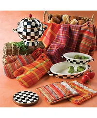 MacKenzie-Childs Courtly Check Medium Oval Gratin Dish