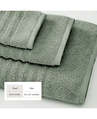 Linery & Co. Luxury 100% Combed Cotton 4-Pack Bath Towel Set