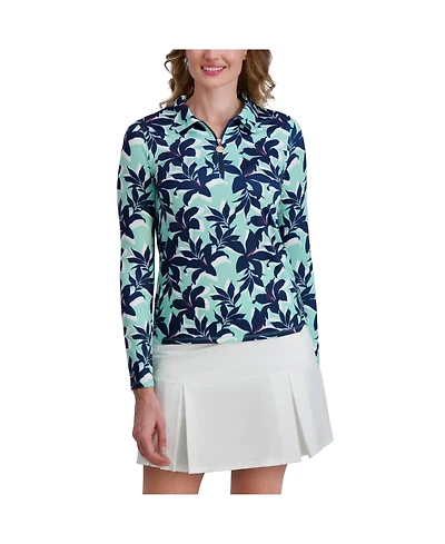 Stella Parker Women's Quarterzip Long Sleeve Polo