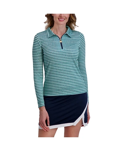 Stella Parker Women's Quarterzip Long Sleeve Polo