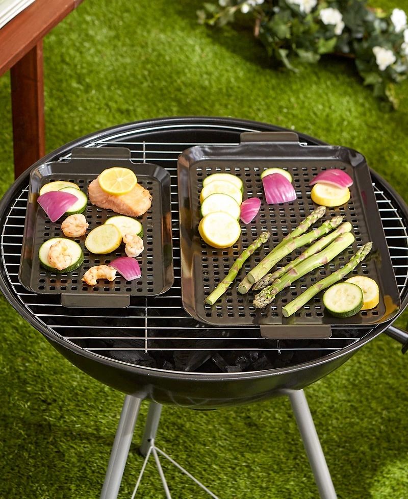 Rsvp International Porcelain Coated Grill Topper, Set of 2