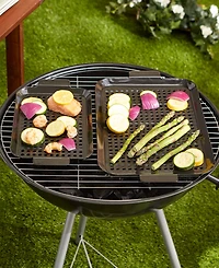 Rsvp International Porcelain Coated Grill Topper, Set of 2