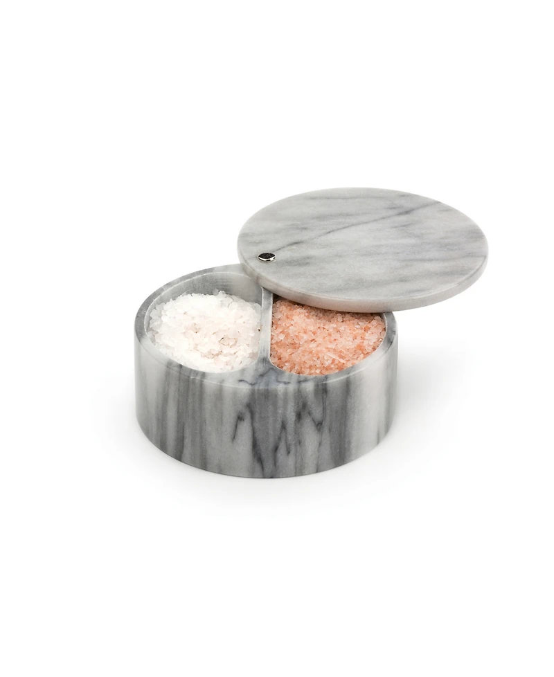 Rsvp International 5 Ounce Marble Salt Box with Hinged Lid