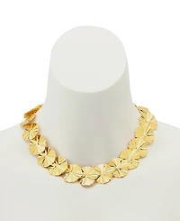 Robert Lee Morris Soho Gold Textured Coin Collar Necklace