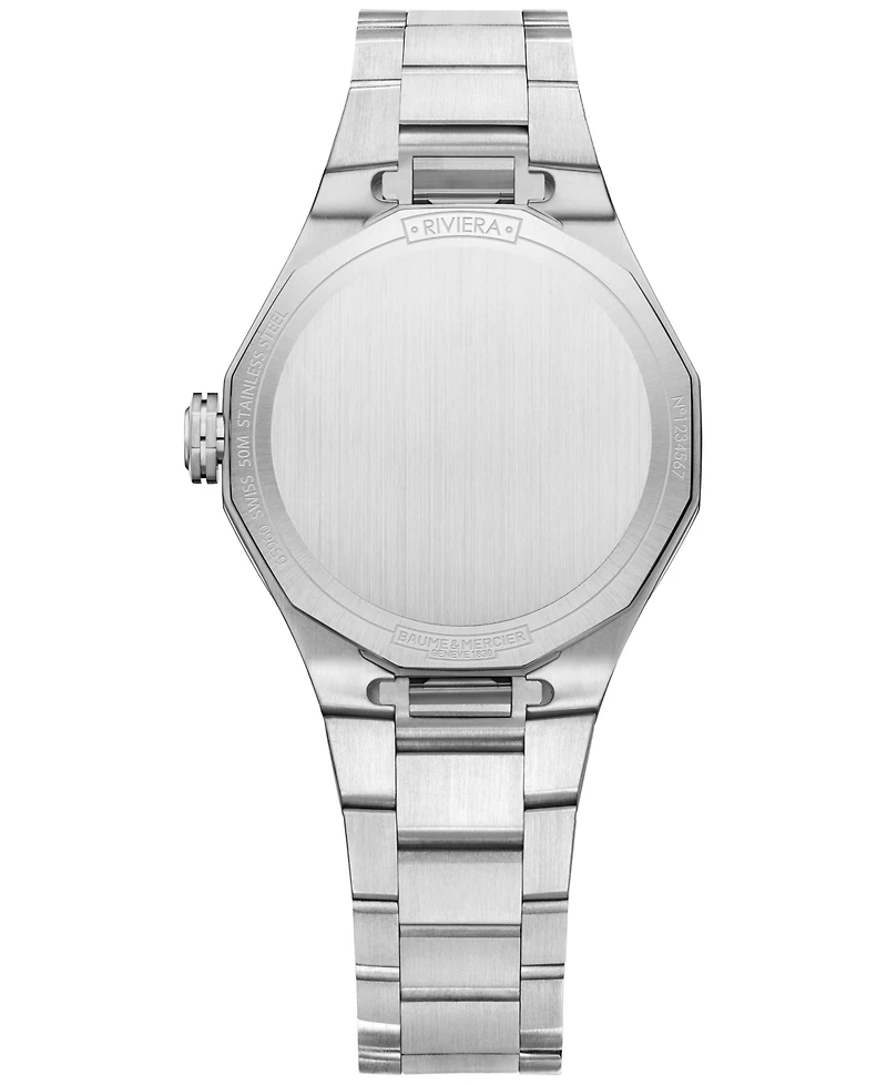 Baume & Mercier Women's Swiss Riviera Stainless Steel Bracelet Watch 33mm