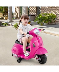 Licensed Vespa Kids Ride on Motorcycle with Led Headlight and Horn Sound