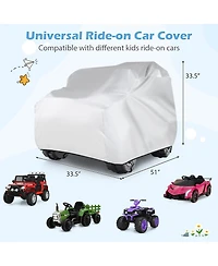 Kids Car Cover for Power Ride-On Toy Car with Storage Bag