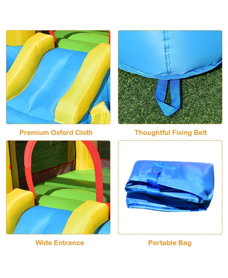 Inflatable Kids Slide Bounce House with 550w Blower