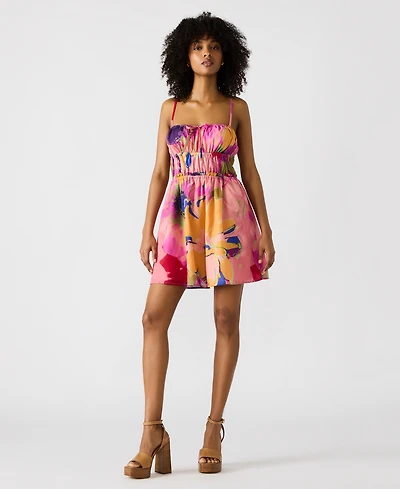 Steve Madden Women's Heather Printed Cotton Mini Dress