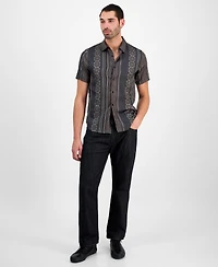 Guess Men's Mosaic Stripe Shirt